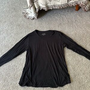 SIZE XXL Women's Black Long Sleeve Top